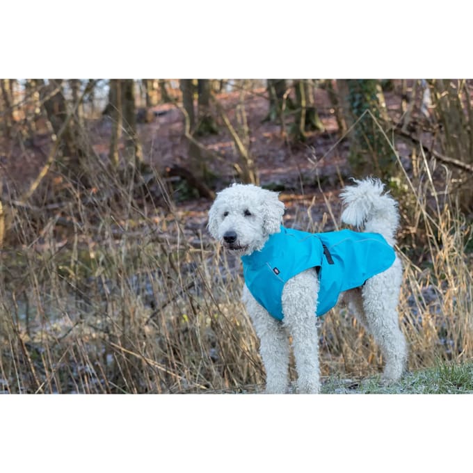 Trixie Vimy Dog Raincoat Blue Circum: 78-79cm Length: 62cm