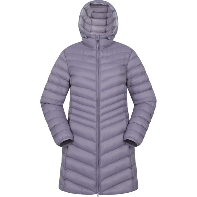 Mountain Warehouse Dames/Dames Florence lange gewatteerde jas (Donker paars)