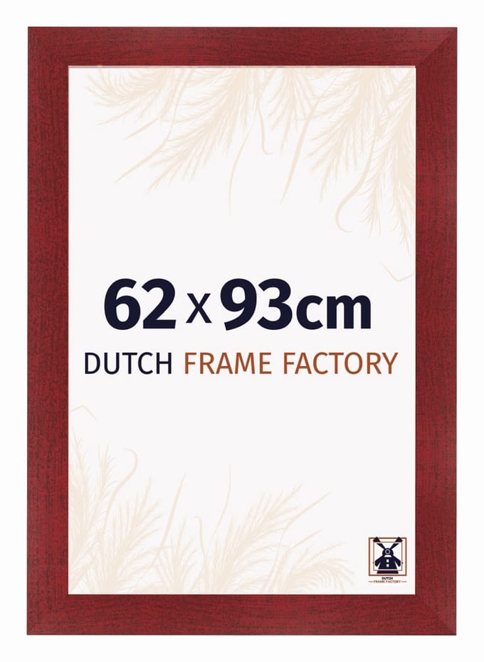 Fotolijst 62x93 cm - MDF - Wijnrood Geveegd - Praag