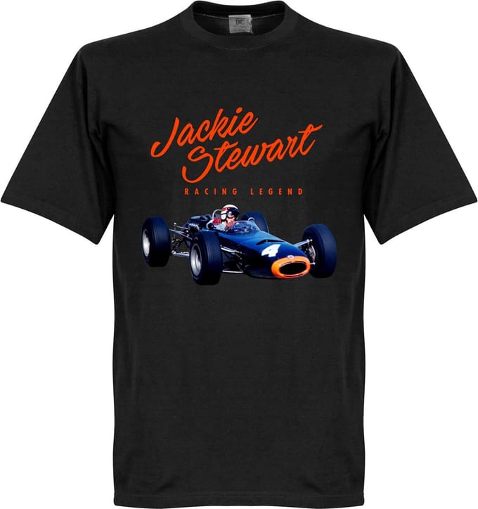 Jackie Stewart Monaco T-Shirt - Zwart - XS