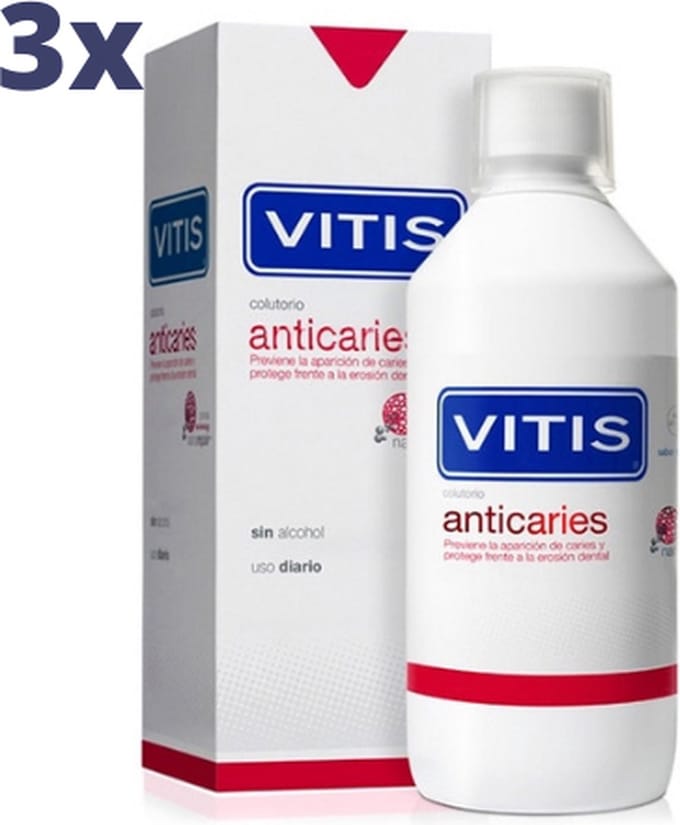 3x Vitis Anticaries Mondwater