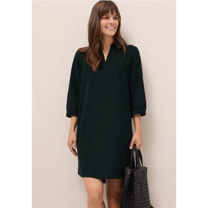 Corduroy jurk in effen kleur