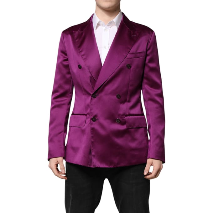 Dubbelgeknoopte Zijden Blazer