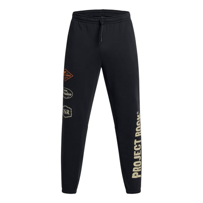 Under Armour Joggingbroek voor heren met 'Project Rock'-print (Zwart)