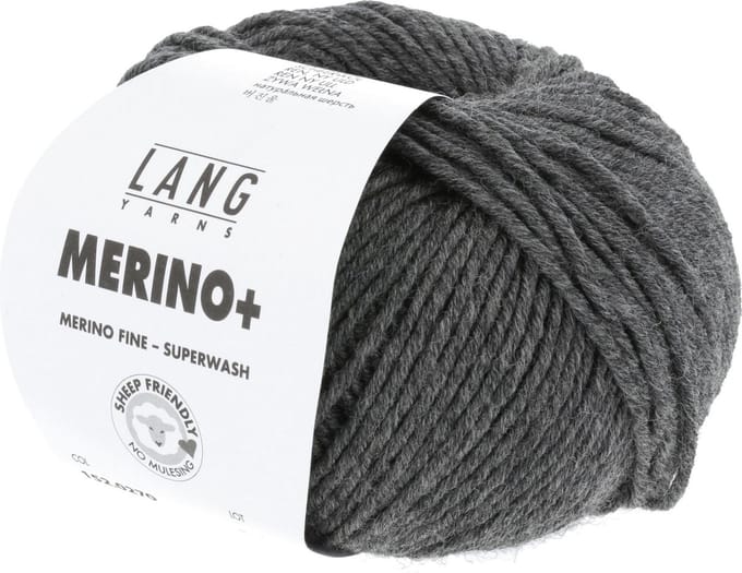 Lang Yarns Merino Plus - 270 donkergrijs mix - Merinowol Garen