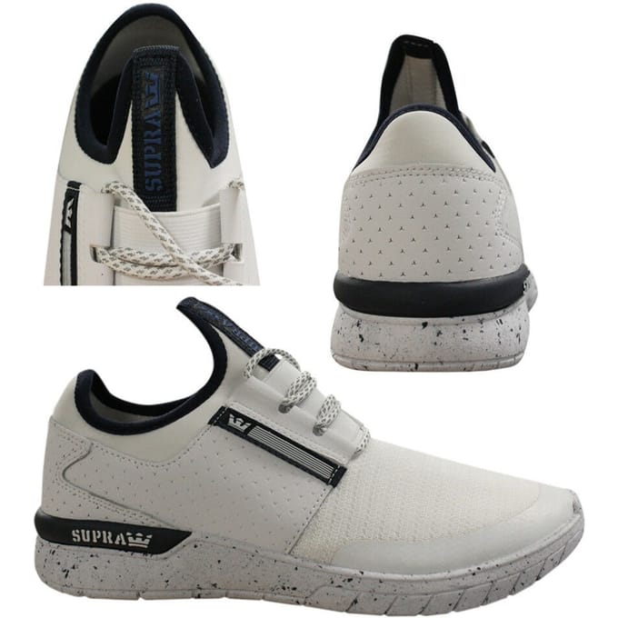 Supra Flow Run Lace Up Heren Casual Trainers Wit 008021 135 Q1
