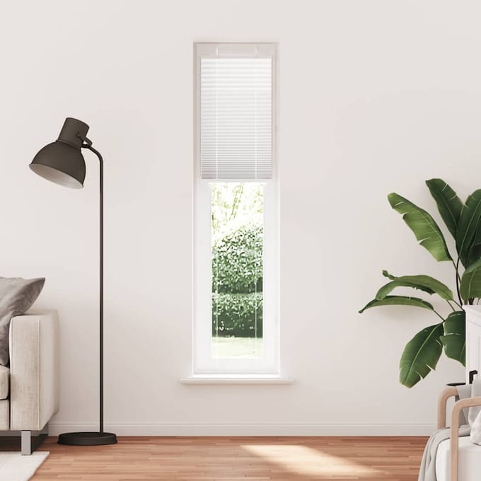 vidaXL - Plissé - rolgordijn - 50x200 - cm - stofbreedte - 49,4 - cm - polyester - wit