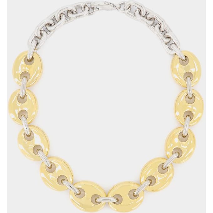 X Acht ketting van verguld messing