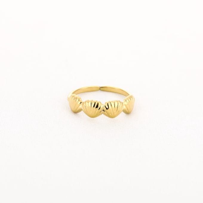 Bijoutheek Ring (Sieraad) Schelpen Goudkleurig