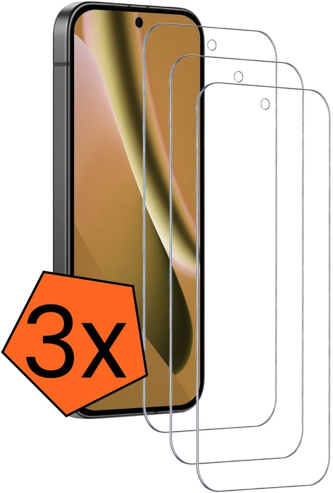 Screenprotector - 3 Stuks - Geschikt voor Google Pixel 10a - Extra Sterk - Gehard Glas - Beschermglas - Tempered Glass - Screen Protector