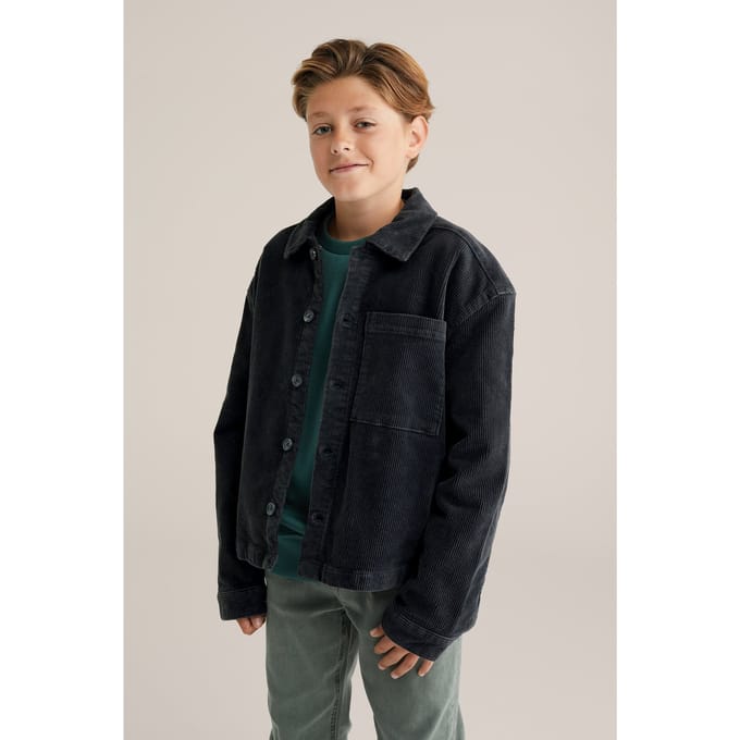 We Fashion Overshirt Dark Grey Größe: 146/152 | Hemden Outlet | kids | Grau