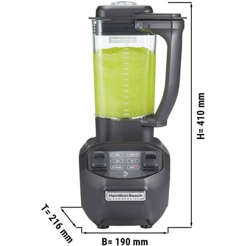 HAMILTON BEACH Professionele blender RIO HBB225 - 1,4 liter - 625 Watt Zwart