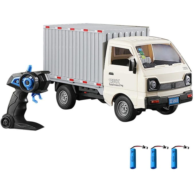 Camion télécommandé 2,4 GHz 1/16 Véhicule de transport télécommandé Pulvérisateur Multidirectionnel -3 blanc