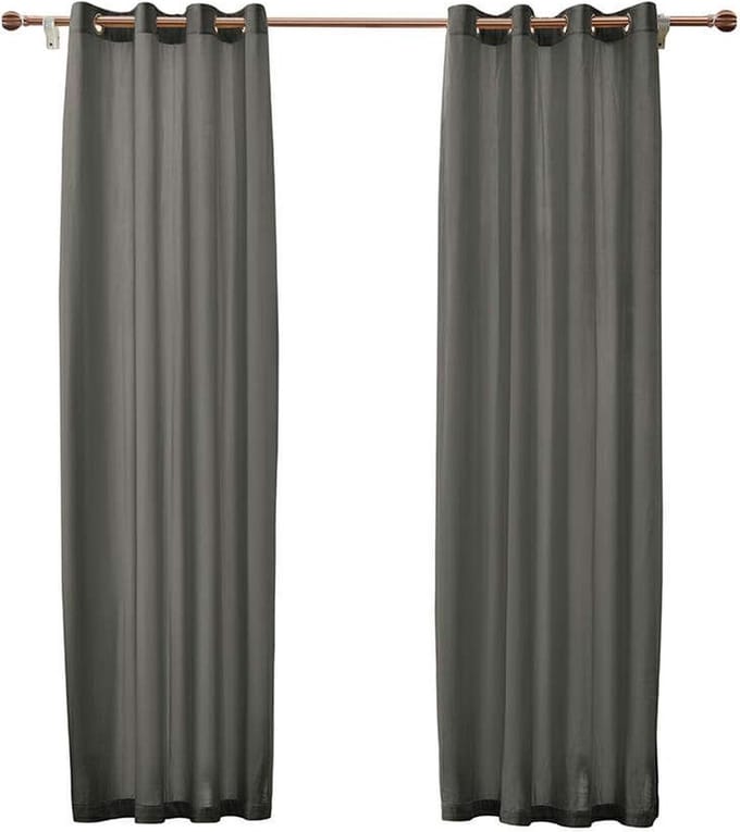 Larson - Velvet Gordijnen - 2.8m x 2.5m - Ringen - Donkergrijs