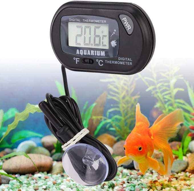 Digitale Aquariumthermometer met Zuignap en Hoge Nauwkeurigheid