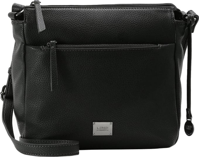 L.CREDI Schoudertas Budapest Crossbody Bag Black Zwart