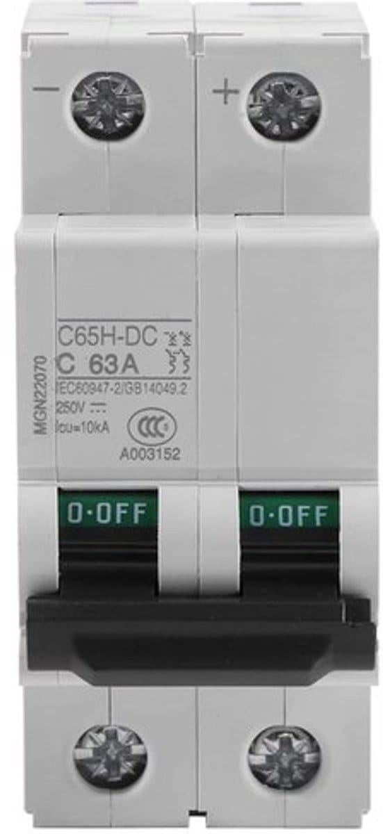 Allecto - Miniatuur Disjoncteur - Betrouwbare beveiliging - 250V Dc