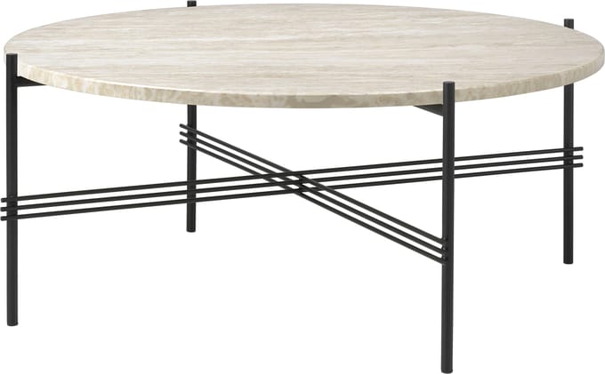 Gubi TS Outdoor Salontafel Ø80 cm - Classic Black, Neutral White