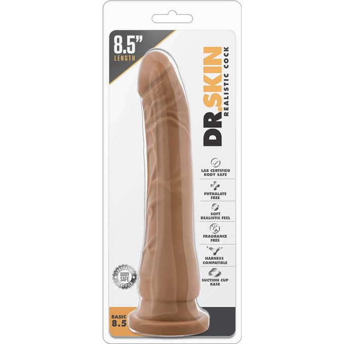 Dr. Skin - Realistische Dildo Met Zuignap 21 cm - Mocha