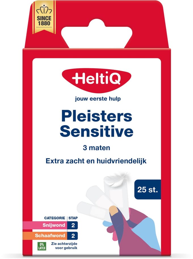 Heltiq Pleisters sensitive 3 maten 25 Stuks