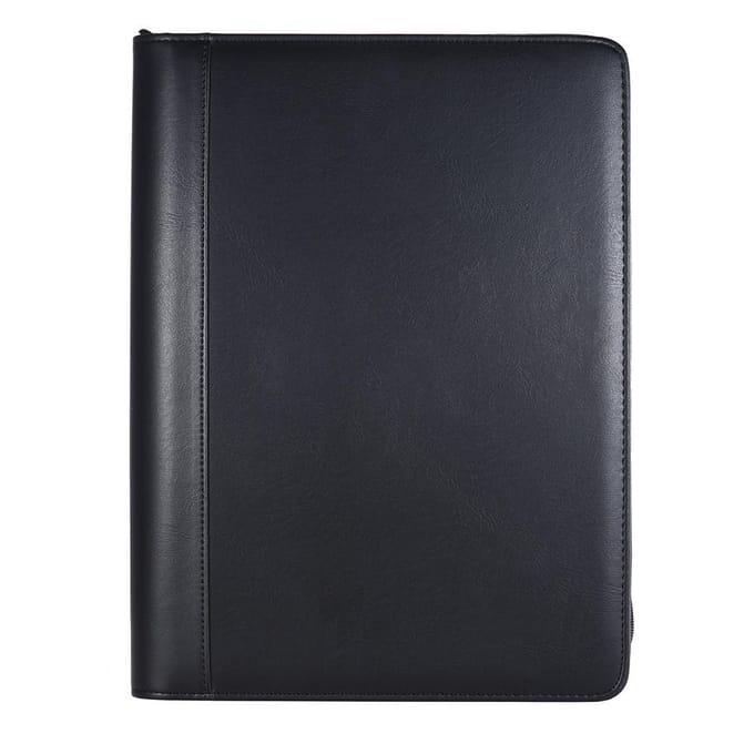 Multi fonctionnel Pro A4 zippé Business Padfolio conférence dossier porte-documents organisateur black