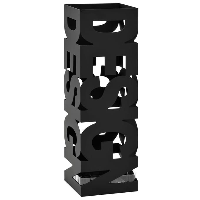 vidaXL - Parapluhouder - design - staal - zwart