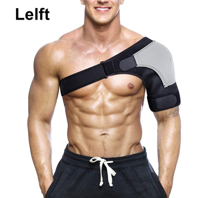Schouder ijspakkingbrace Koele warmtetherapie Schoudercompressieondersteuning black