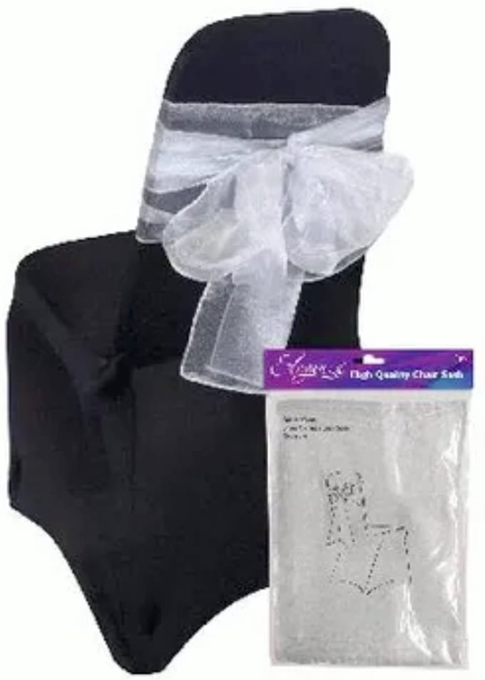 Oaktree - Organza stoelstrik zilver - 3 m x 27 cm