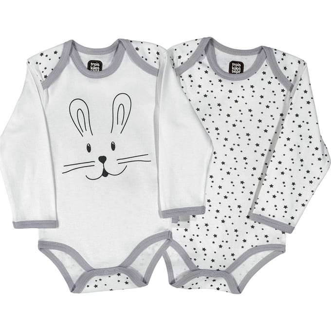 Trois Kilos Sept Romper Set Rabbit 6 Maanden