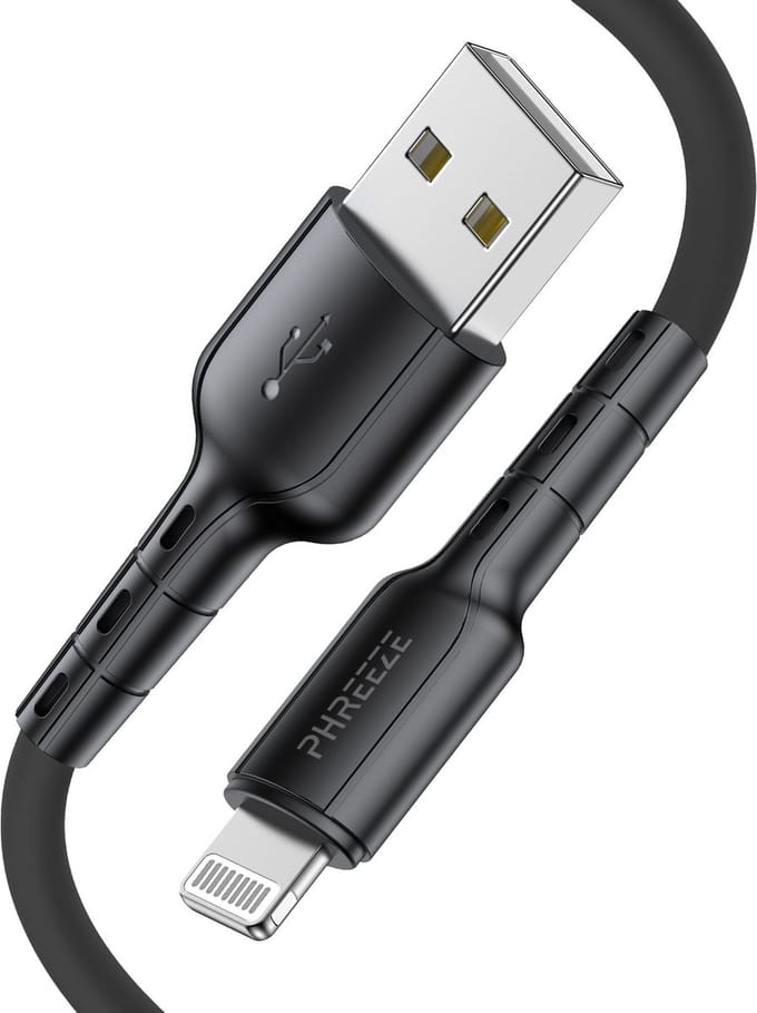 Kabel geschikt voor usb A naar Lightning - 1 meter - Oplaadkabel geschikt voor iPhone 14,13,12,11,x - Phreeze