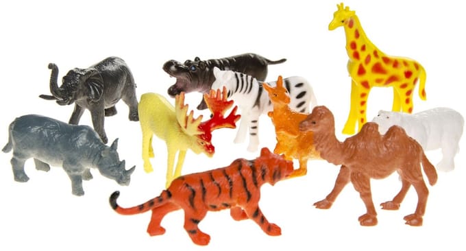 Duckiez Wilde Dieren Figuurtjes - 12 stuks