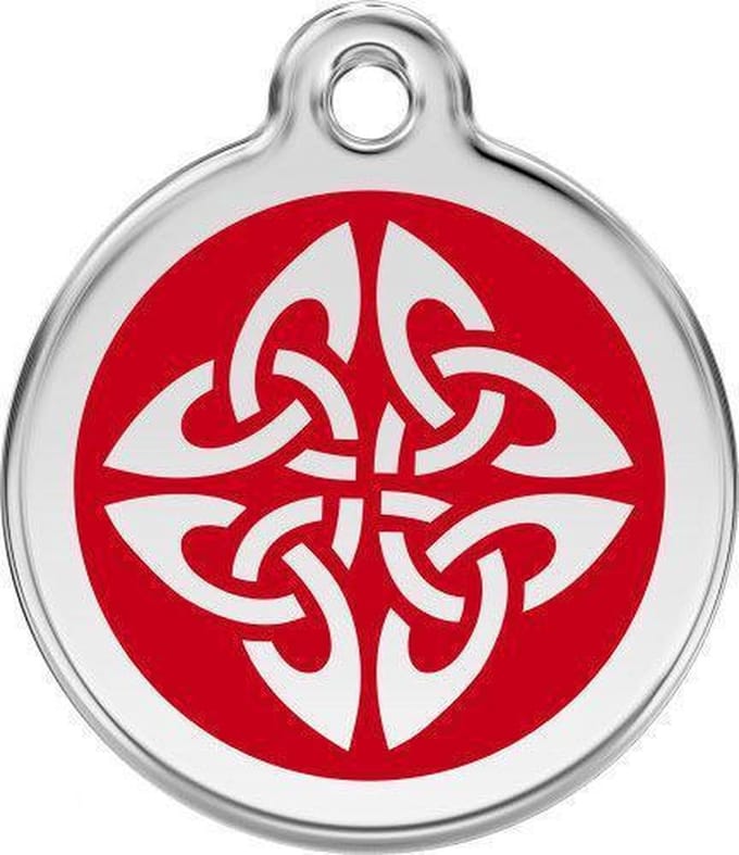 Red Dingo Hondenpenning 38 mm tribal rood