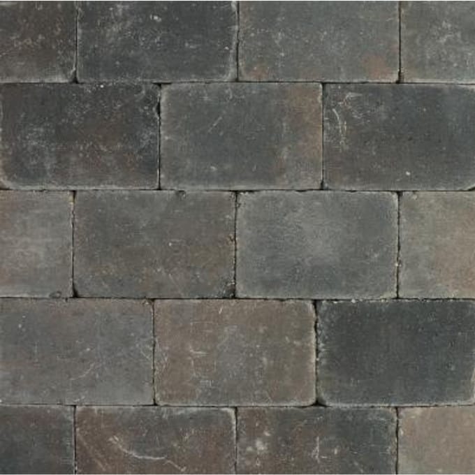 Metro Trommelsteen 30x20x6 cm Bruin-zwart genuanceerd-per M2