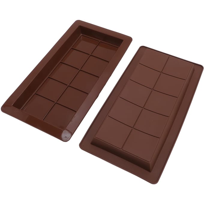 2 stuks Chocoladereep Sjabloon Wasbaar Herbruikbaar Siliconen Chocolademaker met Zakjes en Schraper voor black