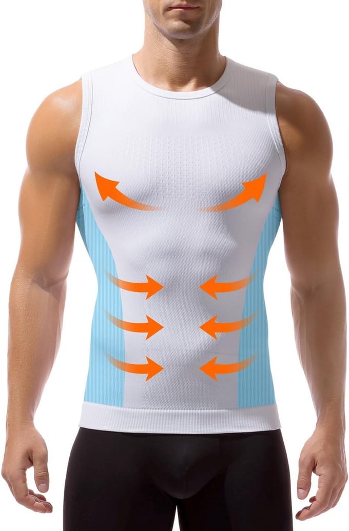 Compressie Shirt Heren Slank Lichaam Ondergoed Tummy Control