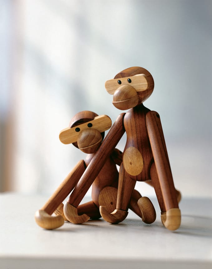 Kay Bojesen - Aap - Teak-/ Limbahout - groot - bruin
