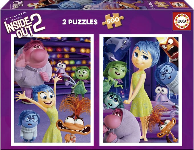 Educa puzzel Inside Out 2 - 2x500 stukjes Disney film puzzel.