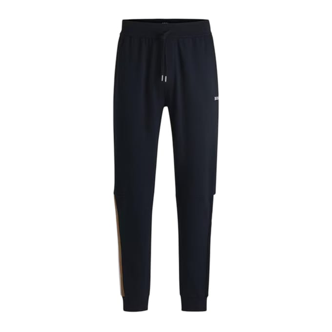 Boss Heren Iconic Vertical Stripe Joggers (Marineblauw)