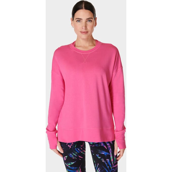 Sweaty Betty After Class Longline Sweatshirt ROZE - Maat M