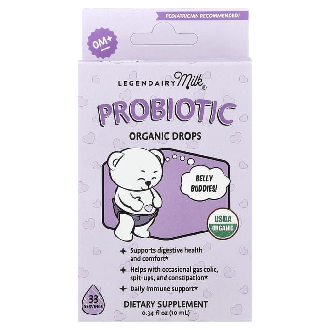 Legendairy Milk, Probiotische Biologische Druppels, 0+ Maanden, 10ml (0,34 fl oz)