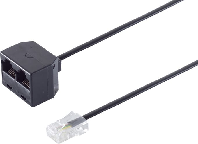 S-Impuls ISDN splitter - 1x RJ45 - 2x RJ45 (8P4C) - 0,15 meter