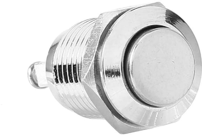 Moment Switch 12v - Waterdicht - 12mm - Momentary Push Button