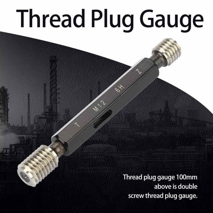 Stalen Meetdraad Plugmeter Hoge Kwaliteit Meting Handgereedschap M12*1.75 gray