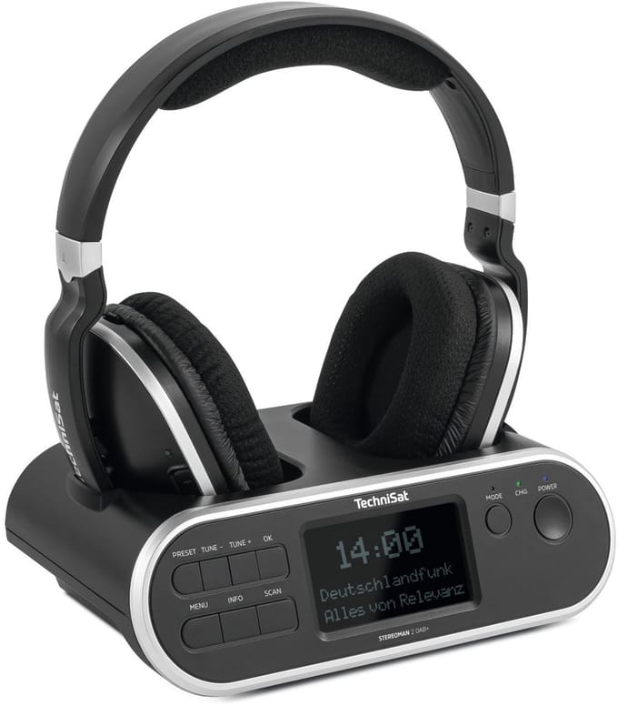 TechniSat Stereoman 2 DAB+ - 2.4Ghz draadloze hoofdtelefoon - zwart