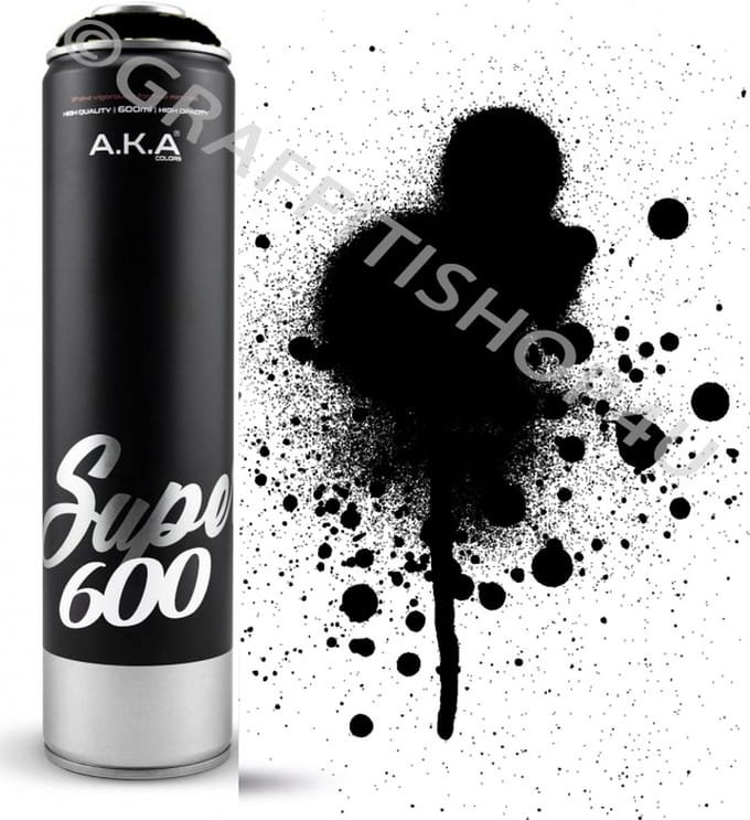 AKA Spuitbus 600ml Hoge Druk Venom Black