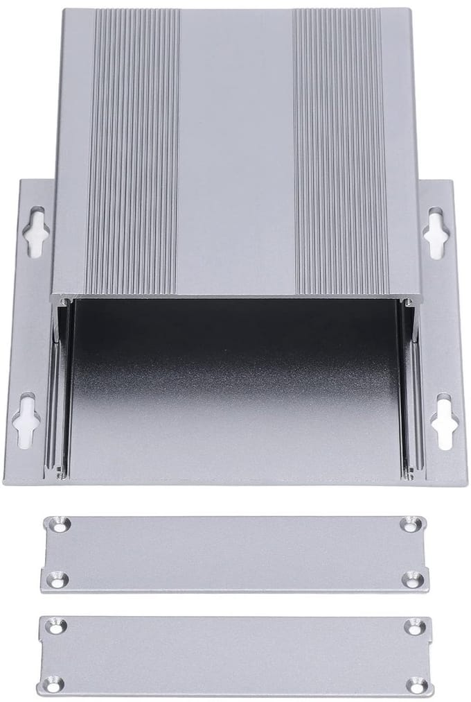 Aluminium behuizing voor elektronische toepassingen - 13,9 x 12,5 x 2,6 cm