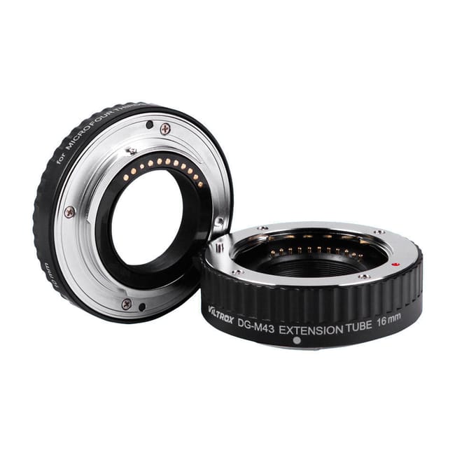 Macro AF Autofocusverlenging DG Tube 10 mm 16 mm Set Ring Metalen houder voor Micro M4/3 Camera Olympus gray