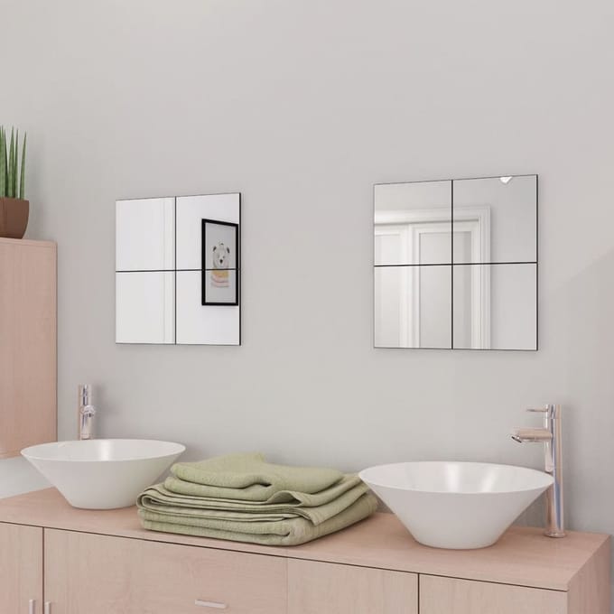 vidaXL - Spiegeltegels - frameloos - 16 - st - 20,5 - cm - glas