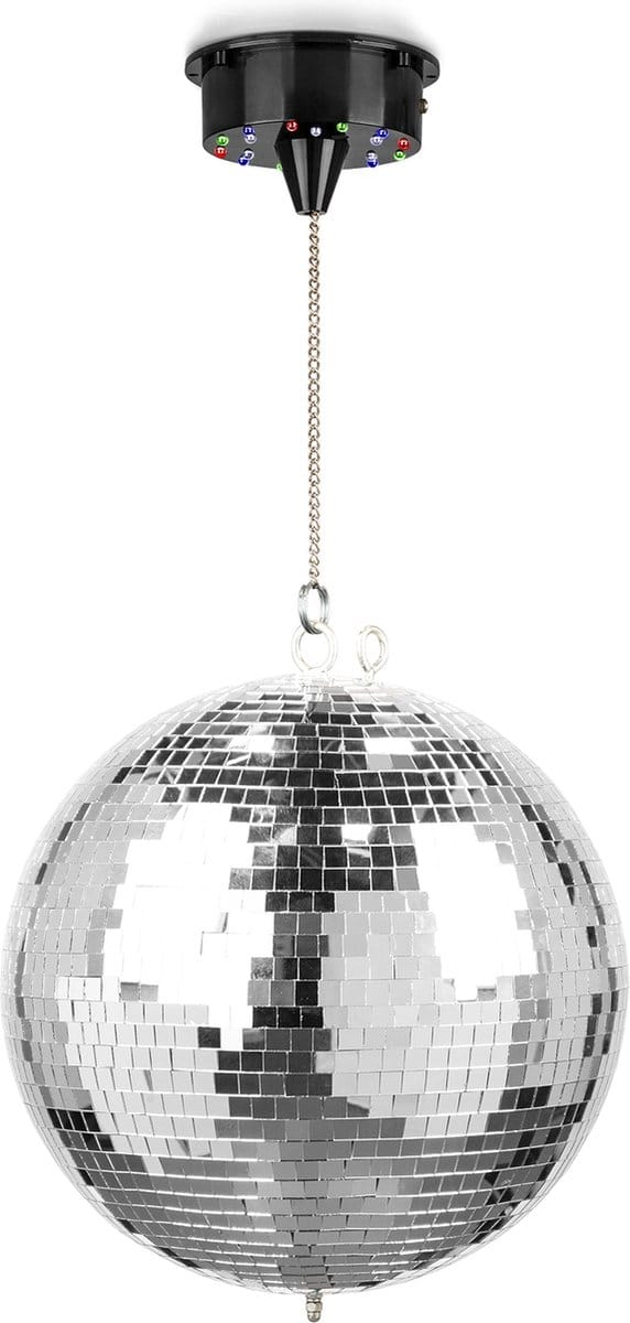 Fuzzix Discobal 30 cm - Met motor op batterijen en RGBW LED's