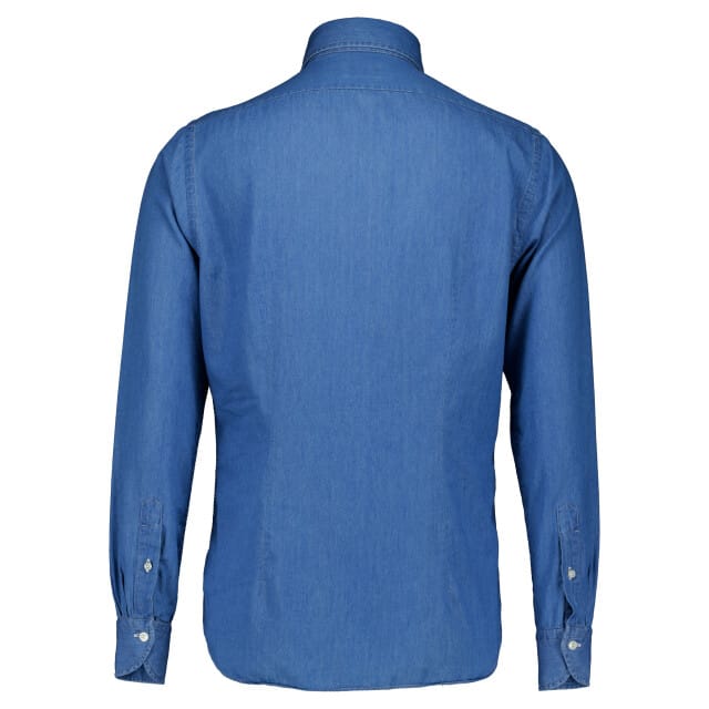 Xacus Washed Shirt Lange Mouw Overhemden Blauw 721ml/91118